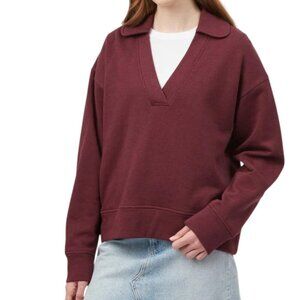 TENTREE Treefleece Grove pullover Sweatshirt color burgundy small